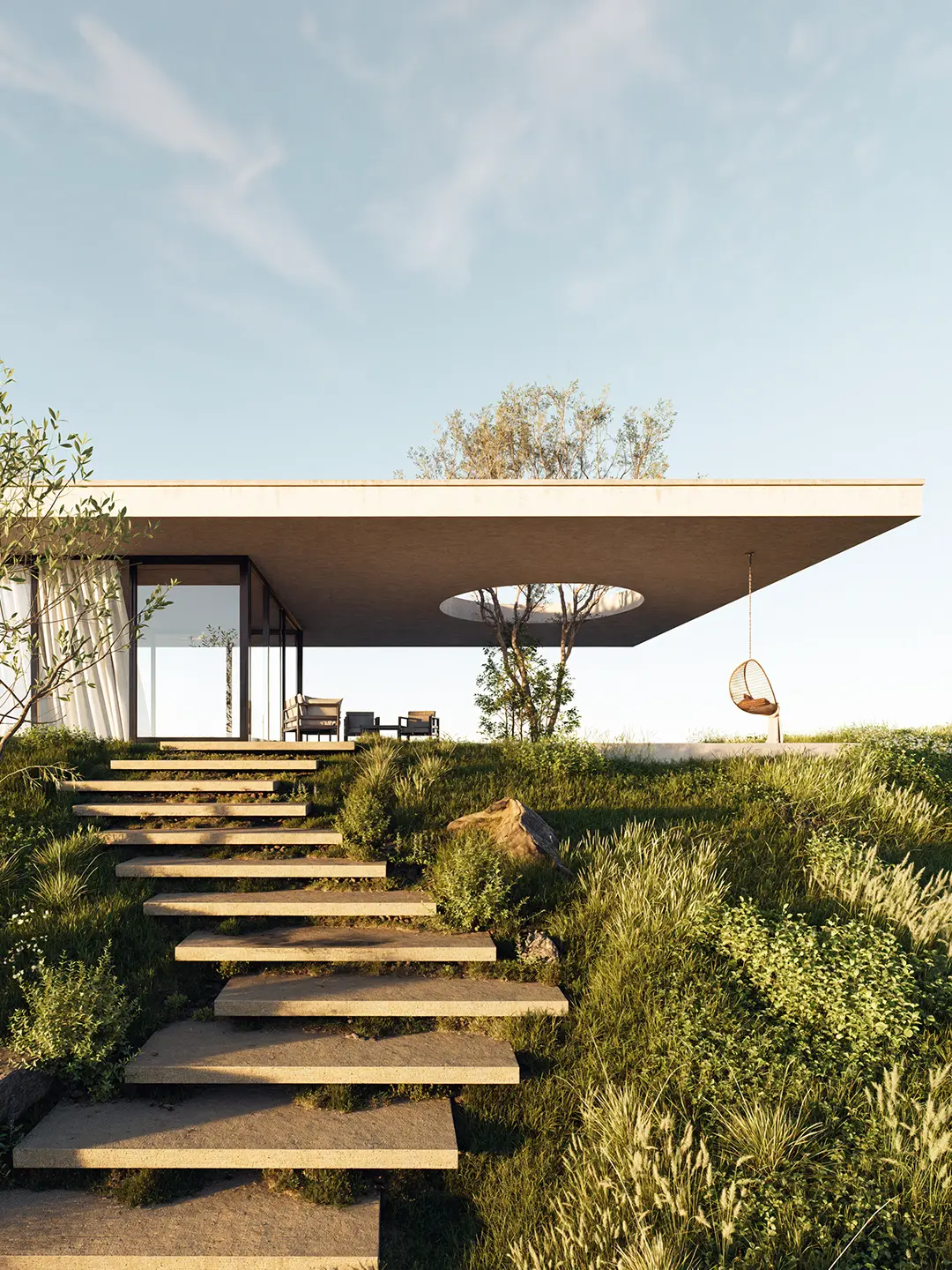 Fachada edificio — render exterior